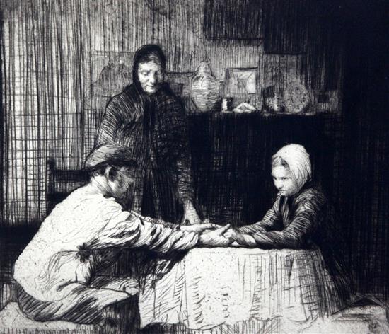 William Lee Hankey (1869-1952) Betrothal, 7.75 x 9.25in.